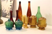 Group of Colorful Glassware