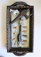 Carved Tray, Animals, & More