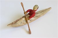 Inuit  Alaska Native American Doll & Kayak