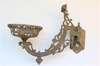 Victorian Cast Iron Oil Lamp Bracket