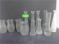 Various thin glass vases
