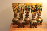 Group of Five 1970s Oil Lamps