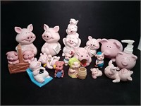 Porcelain Pig Ornaments Assortment