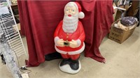 Large plastic blow mould Santa Claus decoration.