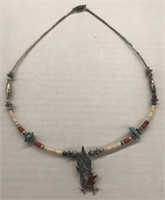 Necklace with turquoise stones 18 inches