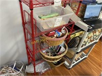 Shelf Unit Contents - Scissors, Baskets, Misc.