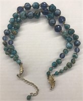 Art double beaded necklace