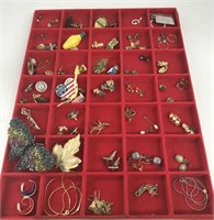 Lot of various costume jewelry tray not included