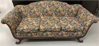 Victorian floral couch measuring 79 x 32 x 33”