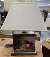 Rectangular Table Lamp with Fruit Design
