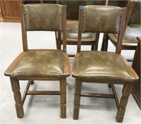 Wooden upholstered chair bidding per item