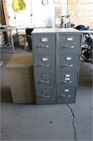 2 x Four-Drawer Filing Cabinets & Small Cabinet