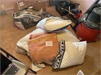 Lot of Pillows, Quilts, Blankets