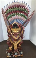 Vintage wooden Garuda statuette 28”