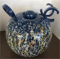 Handmade Dorsi funky round vase with splatter