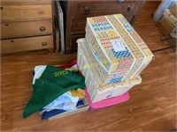 4 Boxes of Misc. Fabric/Material