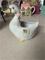 Porcelain Duck Planter