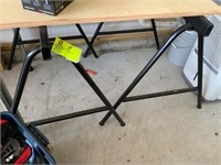 pair of metal saw benches 30"t x 36"l