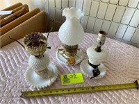 3 hobnail lamps