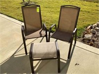 2 patio chairs & stool