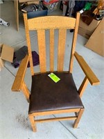 oak captains chair