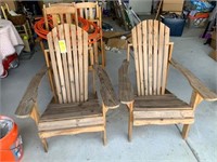 pair of adirondike chairs