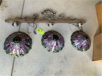 chandelier light with 3 globes 14"r