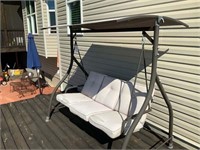 porch swing with cover 75"w x 70"t