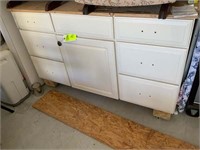 57"w x 22"d x 38"t 6 drawer cabinet with casters