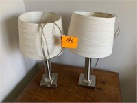 pair of lamps 17"t base 4.5x4.5