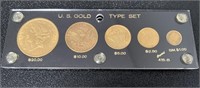 United States Gold 5 pc Type Set