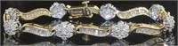 14kt Gold Brilliant 6.80 ct Diamond Bracelet