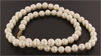 14kt Gold Natural 7 mm 16.5" Pearl Necklace