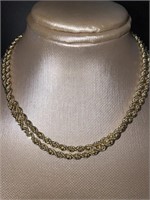 10kt Gold 22" Rope Chain