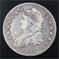 1809 Capped Bust Silver Half Dollar