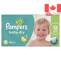 PAMPERS BABY-DRY AIR DRY CHANNEL DIAPERS 120