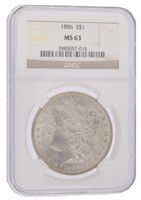1886 - MS63 Morgan Silver Dollar
