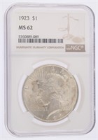 1923 - MS62 Peace Silver Dollar