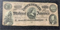 1864 Confederate States $100 Lucy Pickens Note