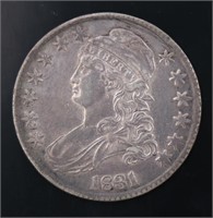 1831 Capped Bust Silver Half Dollar