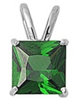 Beautiful Princess Cut 2.00 ct Emerald Pendant