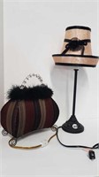 PURSE TABLE LAMP + HAT STAND TABLE LAMP
