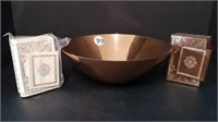 BRONZE BOWL + HOLDERS