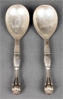 Georg Jensen Silver Serving Spoons, Pair