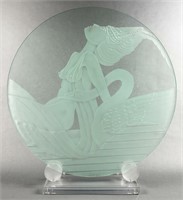 Art Deco Revival Art Glass "Mermaid" Fire Screen
