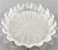 R. Lalique Frosted Art Glass Centerpiece Bowl