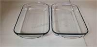 Set of 2 Anchor glass cookware