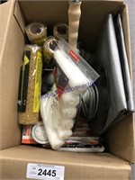 Painting supplies--rollers, handles, tarp, etc