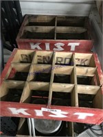 Kist wood pop crate, pair