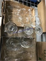 Assorted stemmed glasses